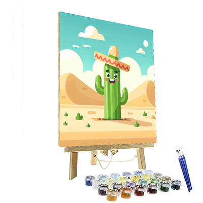 Adventurous Cactus Painting Number Kit