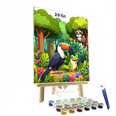 Vibrant Rainforest Adventure Painting By Numbers Kit