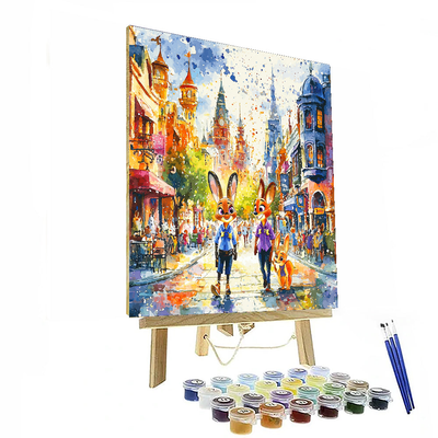 Zootopia Adventure With Judy And Nick - Disney Inspired Numbered Painting Kits