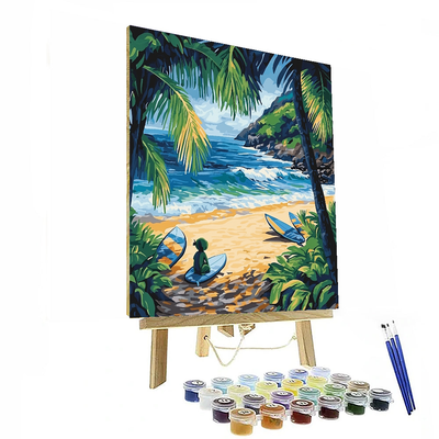 Lilo's Hawaiian Beach Day - Disney Inspired Paint By Number