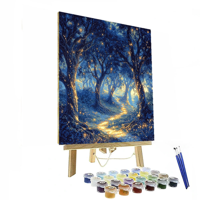 Maxfield Parrish Inspired Mysterious Forest  Numbered Painting Kits