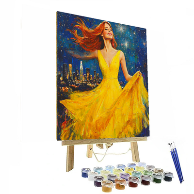 Emma Stone: Golden Glow Of La La Land Dreams Paint By Numbers Kits