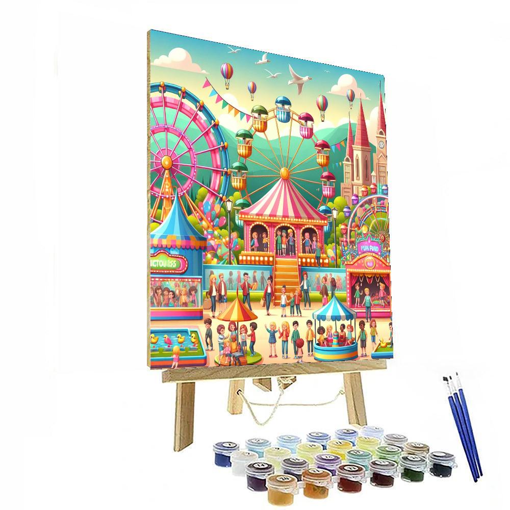 Lively Carnival Fun - DIY Painting By Numbers Kit | Artistry Rack