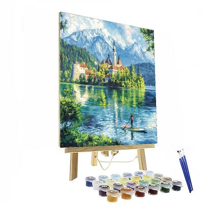 Paddleboarding On Lake Bled Numbered Painting Kits