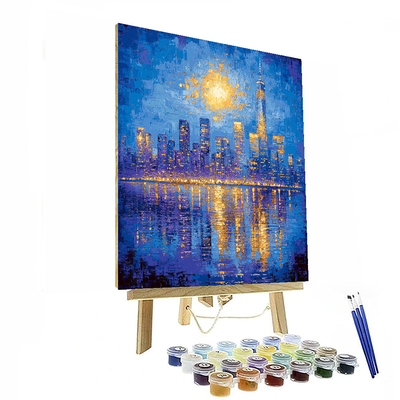 Claude Monet Inspired Citylight Serenade  DIY Paint By Numbers