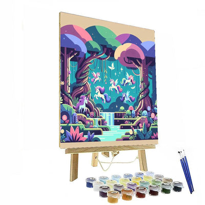 Mystic Forest With Enchanted Creatures Painting By Numbers Kit