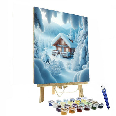 Winter Wonderland Chalet Paint By Numbers Art