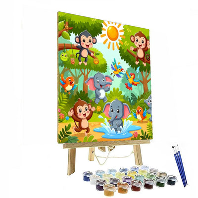 The Jungle Playdate Painting Number Kit