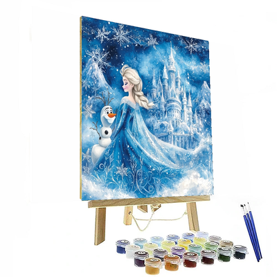 Frozen Ice Castle Fun - Disney Inspired Painting By Numbers Kit