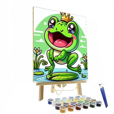 Silly Frog Prince Number Painting