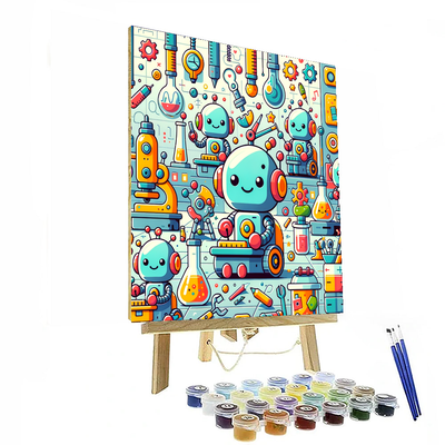 Robot Friends' Invention Lab Numbered Painting Kits