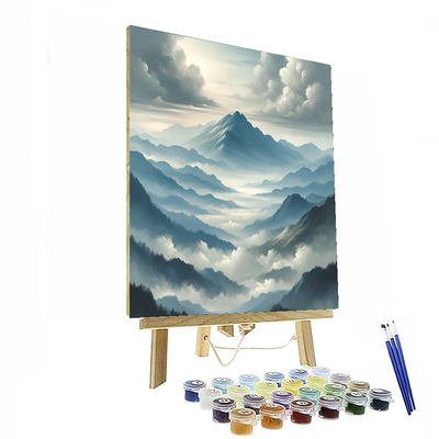 Misty Mountain View Numbered Painting Kits