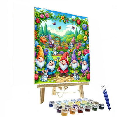 Gnomes In The Enchanted Garden DIY Paint By Numbers