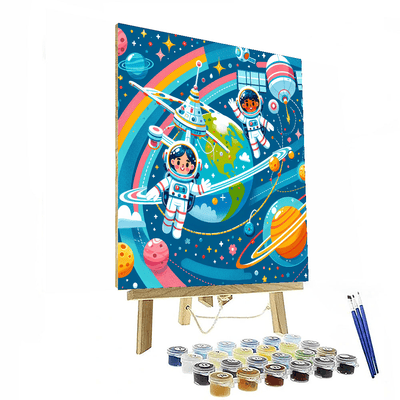 Space Station Adventure Paint By Color