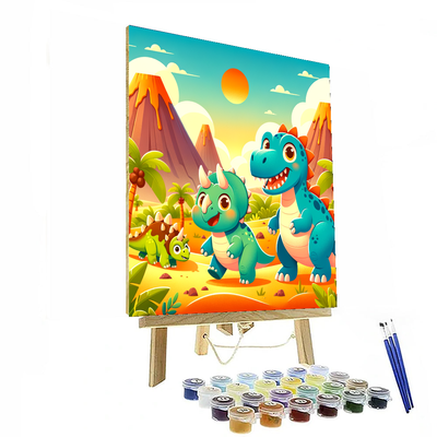 Playful Dino Explorers Numbered Painting Kits