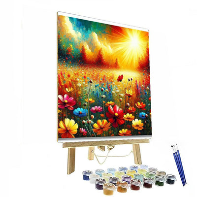 Sunny Flower Fields Painting By Numbers Kit