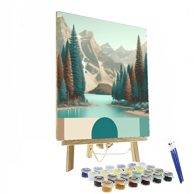 Tranquil Mountain Escape Numbered Painting Kits