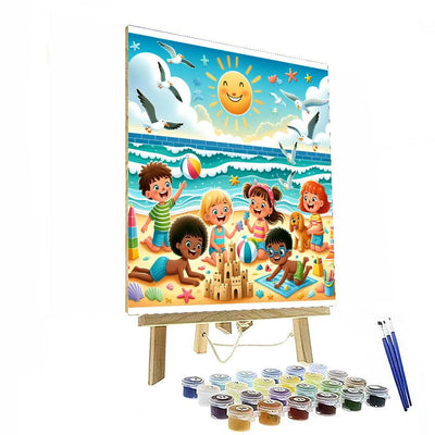 Fun In The Sun At The Beach Paint By Number