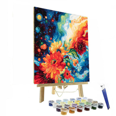 Dali Inspired Cosmic Flora  Painting By Numbers Kit