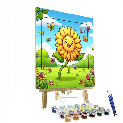 Adventurous Sunflower Number Painting