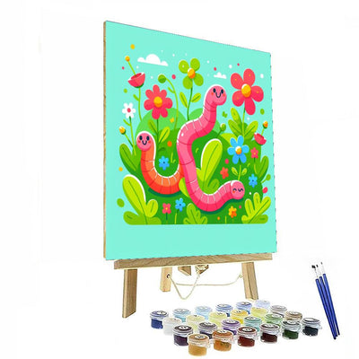 Wiggly Worm Wonderland Paint By Numbers Art