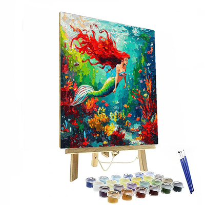 The Little Mermaid's Undersea Realm - Disney Inspired Painting By Numbers Kit