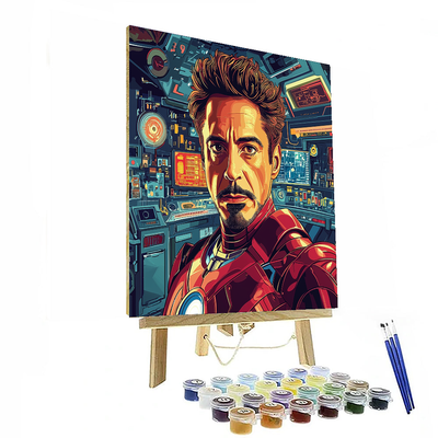 Robert Downey Jr.: The Iron Man Of Unyielding Spirit Numbered Painting Kits