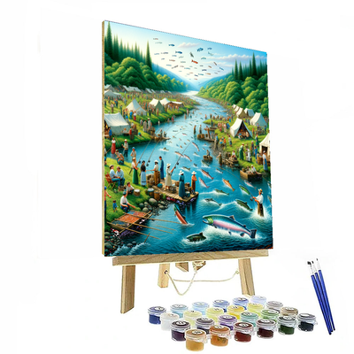 The Great Canadian Salmon Run - Canada Paint By Color