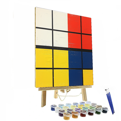 Piet Mondrian Inspired Modern Geometric Harmony  Paint By Numbers Art