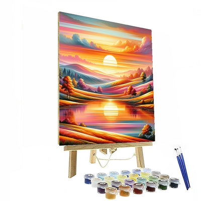 Enchanting Sunset Landscape Paint By Numbers