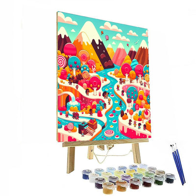 Vibrant Adventure In Candyland Number Painting