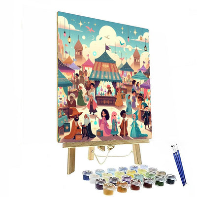 Whimsical Magical Market Number Painting