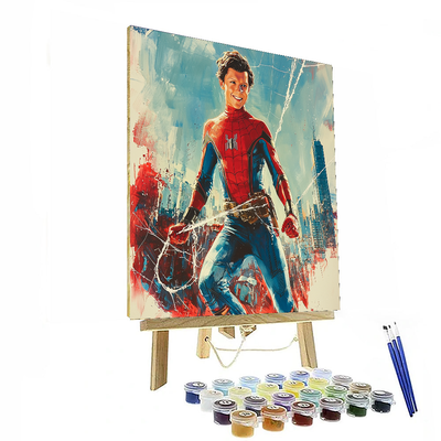 Tom Holland: The Youthful Energy Of Spider-man Paint By Numbers Art