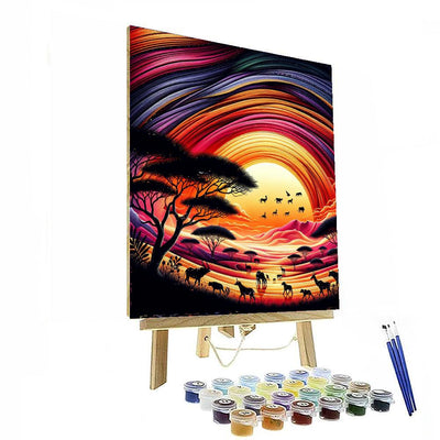 Sunset Safari Excursion Paint By Number