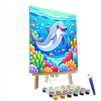 Underwater Dolphin Adventure Painting By Numbers Kit