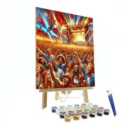 Energetic Music Festival Paint By Numbers Art