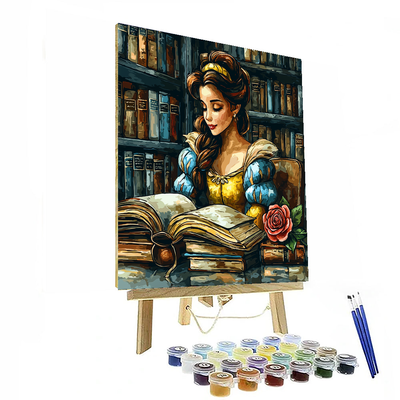 Belle's Library Dream Wall Piece - Disney Inspired Paint By Numbers Art