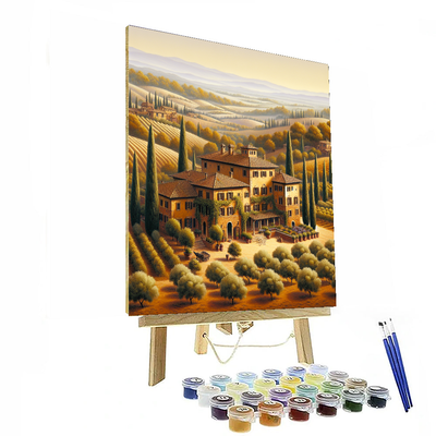 Timeless Tuscan Villa Number Painting