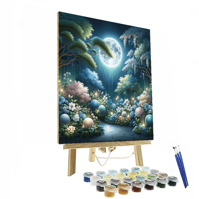 Moonlit Garden Number Painting