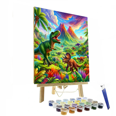 Adventurous Dino Land Paint By Numbers Kits