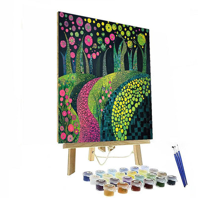 Yayoi Kusama Inspired Infinite Garden  Paint By Number