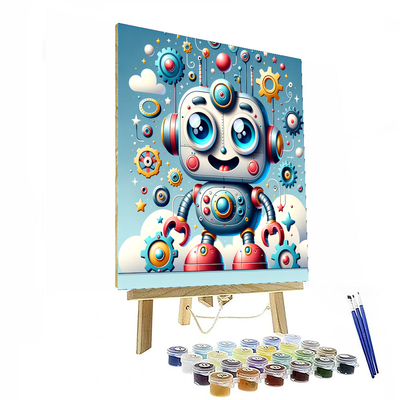 Happy Robot Adventure Painting By Numbers Kit