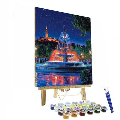 The Magic Fountain Of Montjuic Painting By Numbers Kit