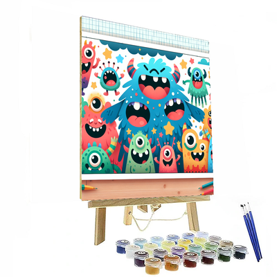 Funky Monster Mash Number Painting