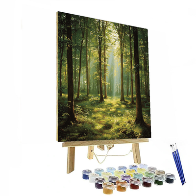 Caspar David Friedrich Inspired Majestic Forest Glade  Paint By Number