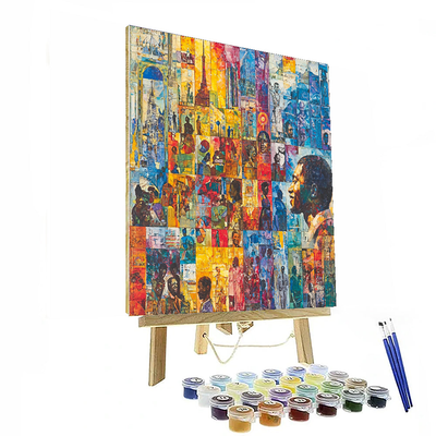 Romare Bearden Inspired Mosaic Of Cultures  Painting By Numbers Kit