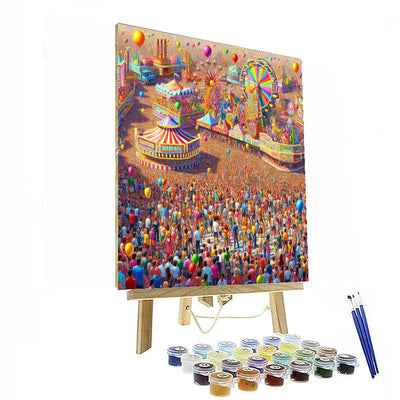 Festive Carnival Joy Number Painting