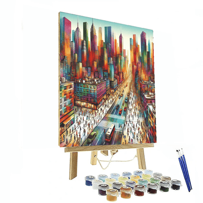 Dynamic Cityscape Paint By Numbers Art