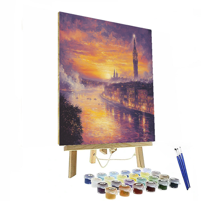 J.M.W. Turner Inspired Twilight Over The City  Paint By Numbers Art