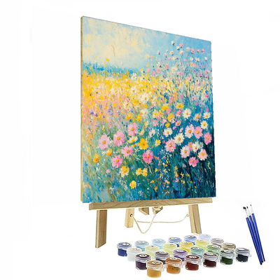 Claude Monet Inspired Wildflower Dreamscape  Paint By Numbers Art